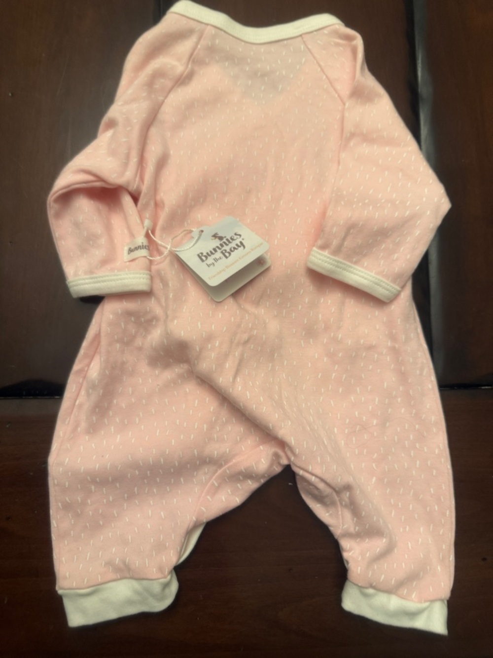 Bunnies by the Bay Pink Kimono-Style Baby Romper with Daisy - Picture 8 of 8